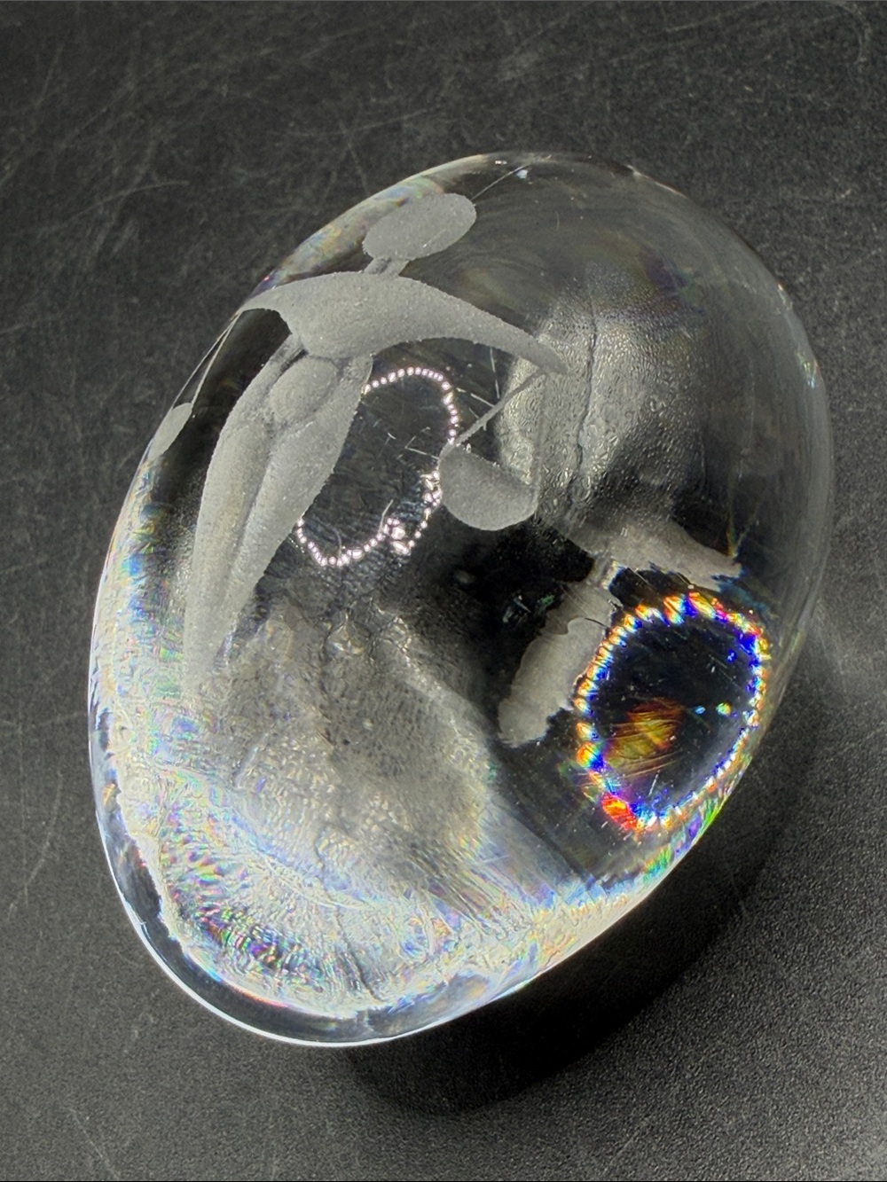 Vintage Zodiac Libra Woman with Scales Astrology Sign Crystal Egg Paperweight - Picture 3 of 9
